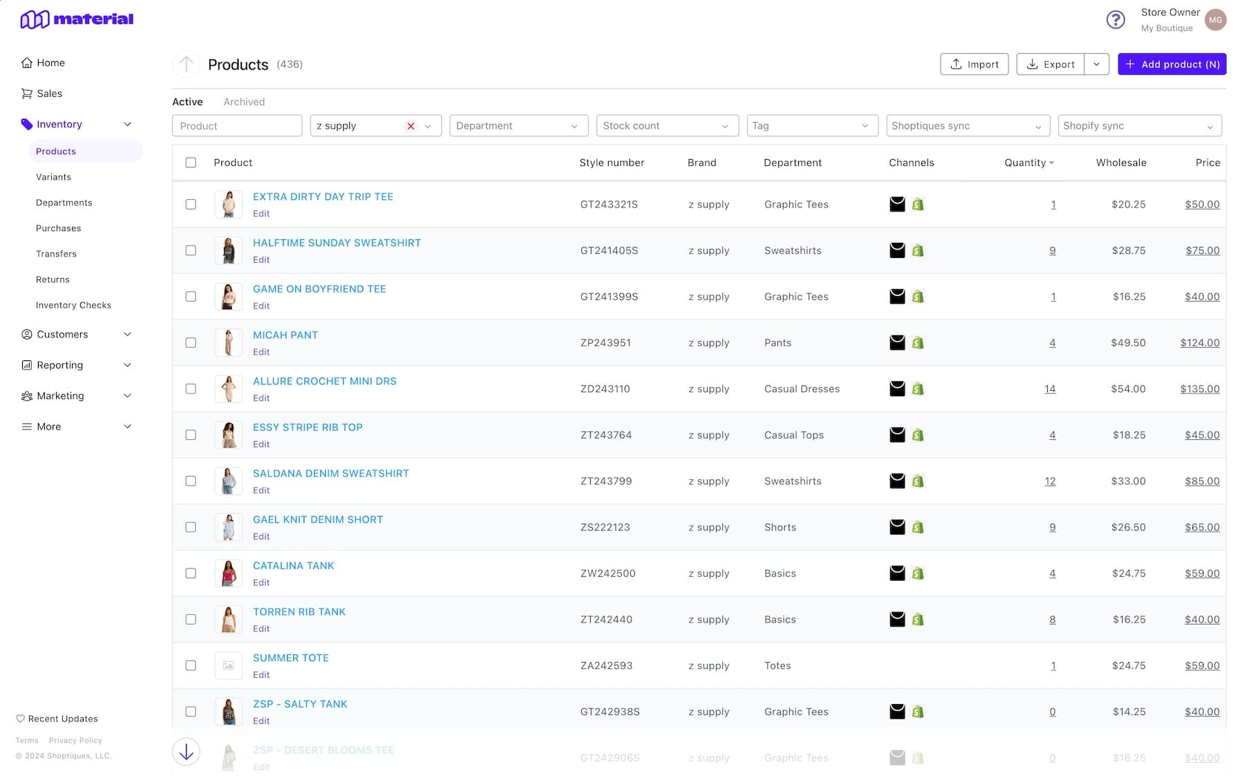 Material POS product tour video screengrab