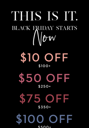Black Friday promotion with tiered discounts based on total spend