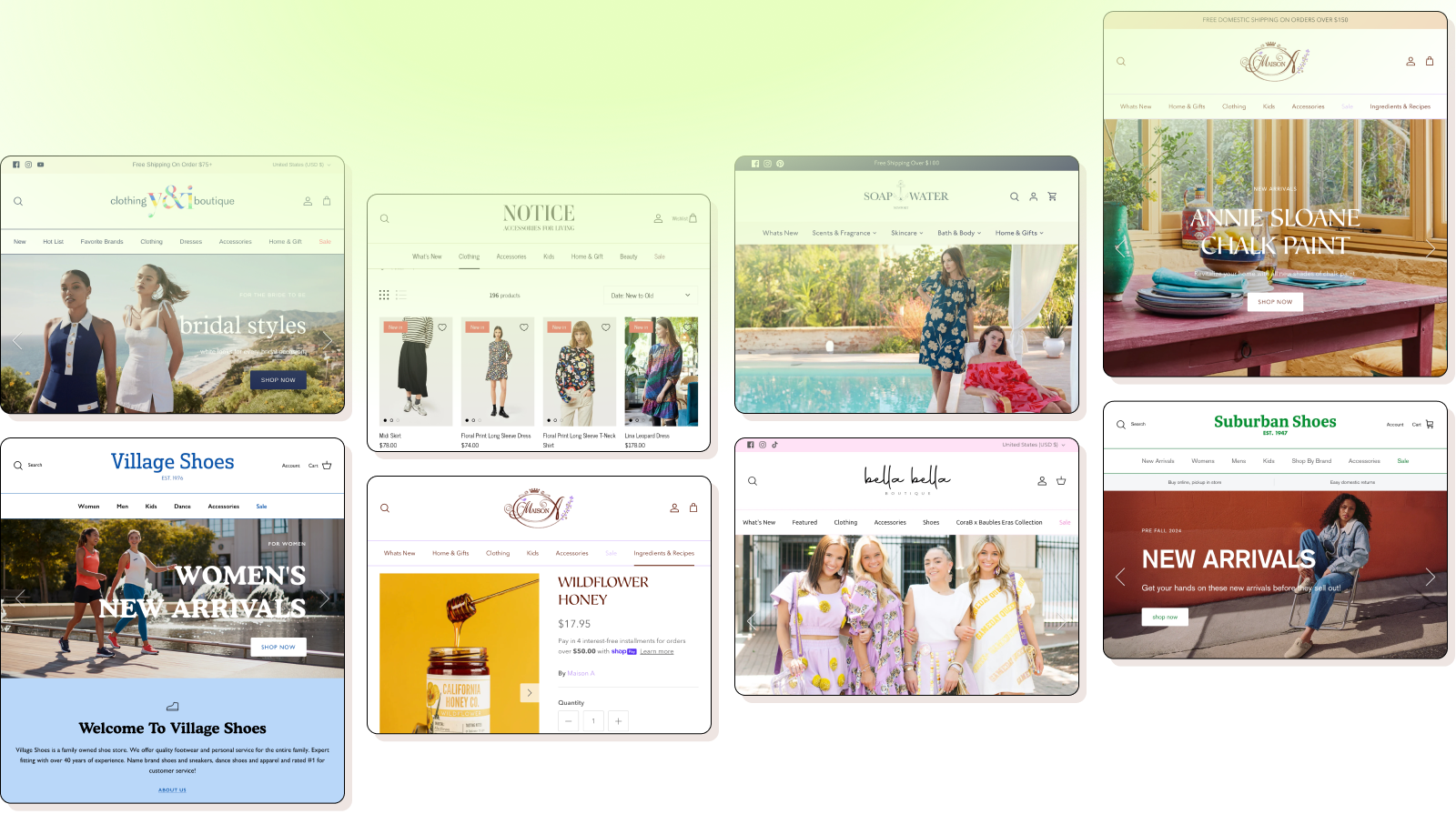 Shopify storefront gallery